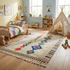 Azilal Rug – Multicolor Shaggy Diamond Wool Area Rug