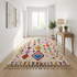 Azilal Rug – Multicolor Shaggy Diamond Wool Area Rug