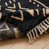 Moroccan Berber Rug – Black & Ivory High-Pile Tribal Wool Rug