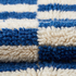 Handmade Azilal Rug – Plush High Pile Wool Rug with Modern Geometric Blue & Ivory Design