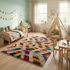 Moroccan Kilim Rug – Multicolor Flatweave Diamond Wool Rug