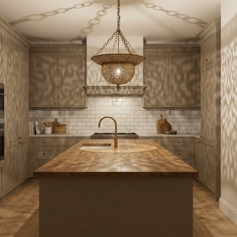 Authentic Moroccan Hanging Lamp – Oxidized Brass Pendant Light with Intricate Filigree Detail for Bedroom Mood Lighting