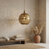 Perforated Brass Moroccan Pendant Light