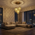 Authentic Custom Brass Chandelier – Gold Hand-Hammered Triple Teardrop Pendant Light for Boho Bedroom Mood Lighting