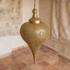 Teardrop Pendant Moroccan Brass Lamp - Living Room Statement Lamp