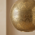 Handmade Moroccan Lamp - Gold Brass Pendant - Boho Bedroom Mood Lighting