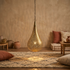 Authentic Handmade Moroccan Lamp – Oxidized Brass Teardrop Pendant with Artistic Shadow Casting for Bedroom Mood Lighting