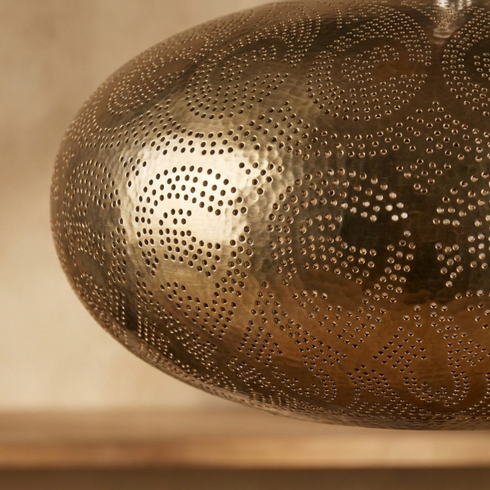 Moroccan Chandelier – Filigree Brass Openwork Lamp Bedroom