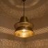 Filigree Moroccan Pendant Light – Brass Openwork Lamp Shadow-Casting