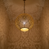 Handmade Moroccan Hanging Lamp - Globe Living Room Brass Light