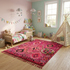 Authentic Handmade Boujaad Rug – Vibrant Pink Wool Moroccan Rug with Tribal Boho Design