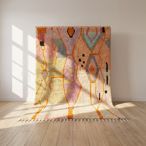 Boujaad Rug – Multicolor High-Pile Tribal Wool Area Rug