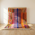 Vibrant Colorful Boujaad Rug - Bohemian Geometric Living Room Decor