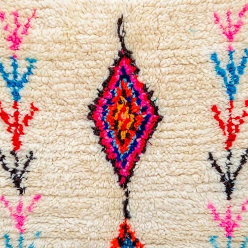Handmade Azilal Moroccan Rug – Plush High Pile Wool Area Rug for Boho Home Decor