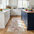 Handmade Azilal Rug - High Pile Natural Wool - Vibrant Geometric Boho Living Room Decor