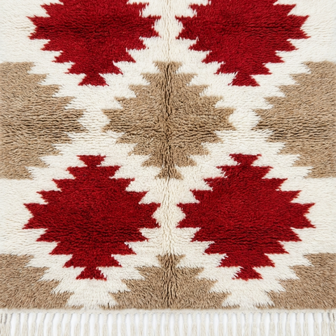 Handmade Moroccan Kilim Rug – Tribal Flatweave Wool Rug for Boho Home Decor