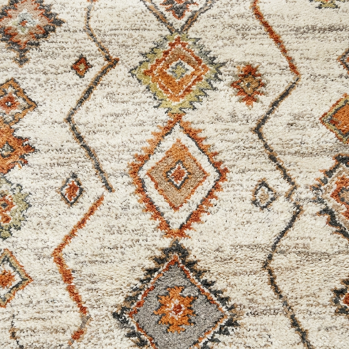 Handmade Boujaad Rug - Plush Natural Wool - Tribal Boho Living Room Decor