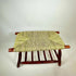 Handwoven Palm Leaf Bench - Moroccan Boho Seating