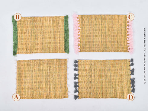 Boho Wicker Dining Table Mats