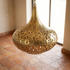 Moroccan Chandelier – Brass Filigree Openwork Entryway