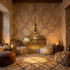 Moroccan Chandelier – Filigree Brass Openwork Lamp Statement Light