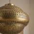 Moroccan Pendant Light – Filigree Brass Shadow-Casting Lamp