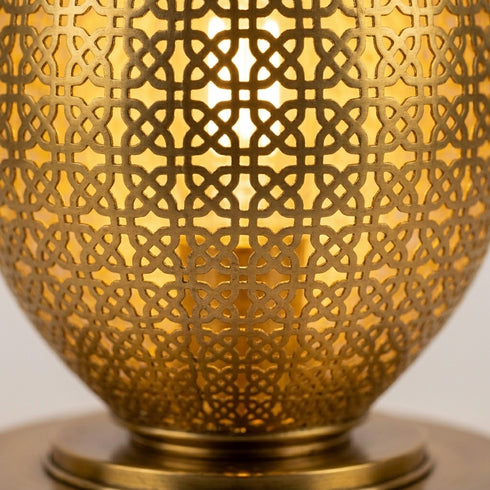 Moroccan Floor Lamp – Brass Filigree