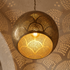 Moroccan Ceiling Light – Filigree Openwork Brass Lamp
