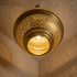 Handmade Moroccan Lamp Gold Brass Living Room Statement