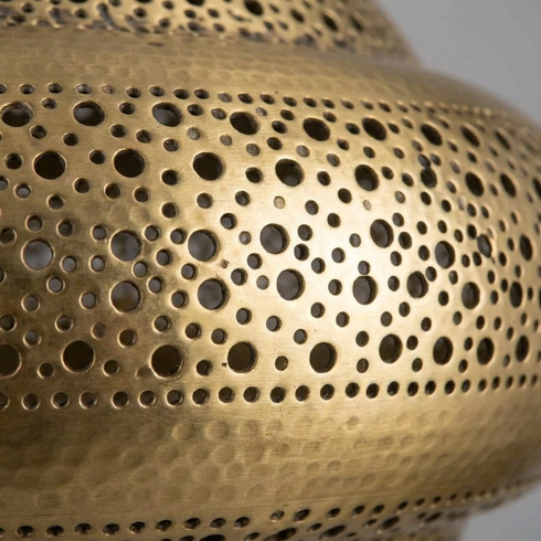 Moroccan Pendant Light – Filigree Brass Shadow-Casting Lamp