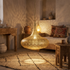 Moroccan Pendant Light – Perforated Brass Shadow-Casting Lamp