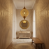 Brass Pendant Light – Moroccan Filigree Openwork Shadow-Casting