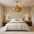 Filigree Brass Moroccan Chandelier Shadow-Casting