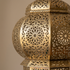 Handmade Moroccan Lamp - Gold Brass Pendant - Bedroom Mood Lighting