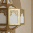 Handmade Moroccan Brass Lamp, Milky Glass Boho Lighting (pl-2021)