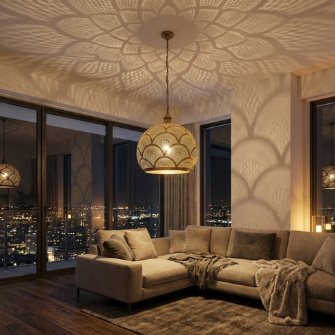 Handmade Brass Hanging Lamp - New Home Decor Lighting (pl-1093)