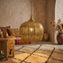 Moroccan Pendant Light – Brass Dome Floral