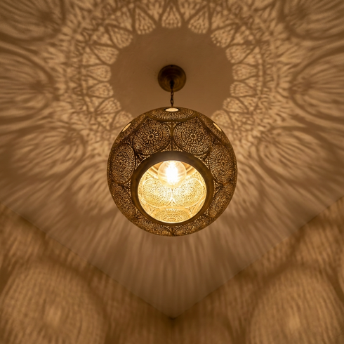 Moroccan Hanging Lamp - Pendant Light Boho Shadow Lamp (pl-2026)