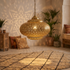Filigree Brass Moroccan Chandelier Shadow-Casting