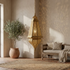 Moroccan Lantern – Floral Geometric Brass Lamp