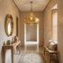 Moroccan Chandelier – Filigree Brass Openwork Lamp Statement Light