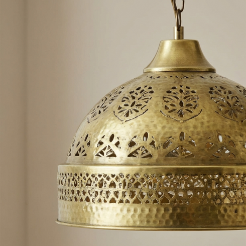 Handmade Brass Dome Pendant Lamp - Kitchen Island Lighting (pl-2011)
