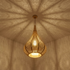Authentic Moroccan Teardrop Hanging Lamp – Gold Brass Pendant Light with Artistic Shadow Casting Pattern