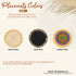Moroccan fringe placemat color styles: natural, black and rainbow handwoven round table mats