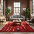 Boujaad Rug – Red Plush Abstract Wool Area Rug