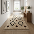 Authentic Beni Ourain Rug - High Pile Natural Wool - Boho Living Room Decor