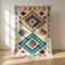 Authentic Handmade Azilal Rug – 100% Wool Moroccan Rug with Colorful Tribal Geometric Design