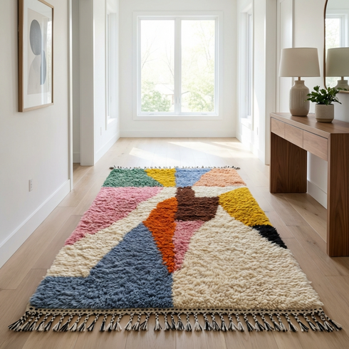Handmade Azilal Wool Rug - Custom Moroccan Area Rugs