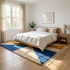 Authentic Moroccan Rug – High Pile Natural Wool Area Rug with Modern Geometric Abstract Pattern for Living Room Decor