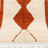 Beni Ourain Moroccan Rug – Plush Wool Area Rug with Burnt Orange Geometric Design for Boho Interiors